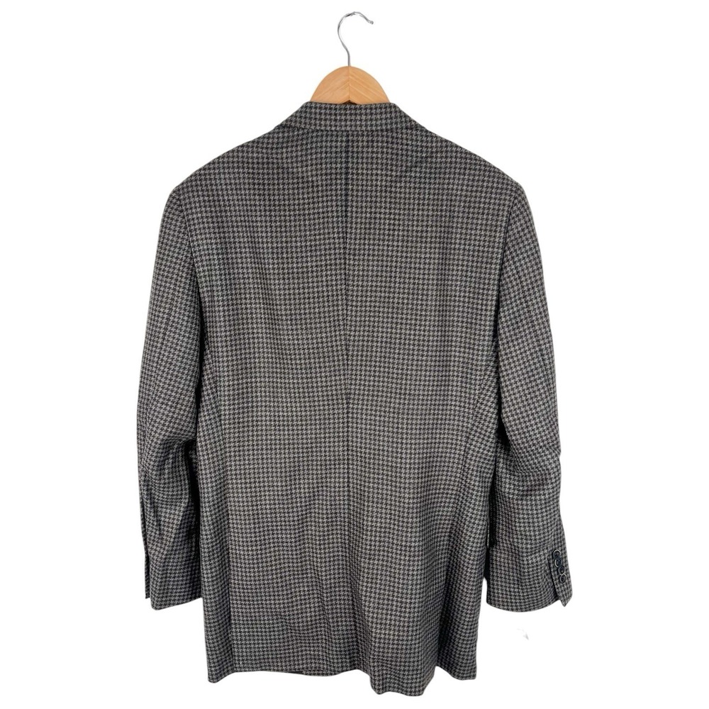 Hickey Freeman Houndstooth Wool Sport Coat Blazer USA Made Mens Size 42R - Picture 6 of 6